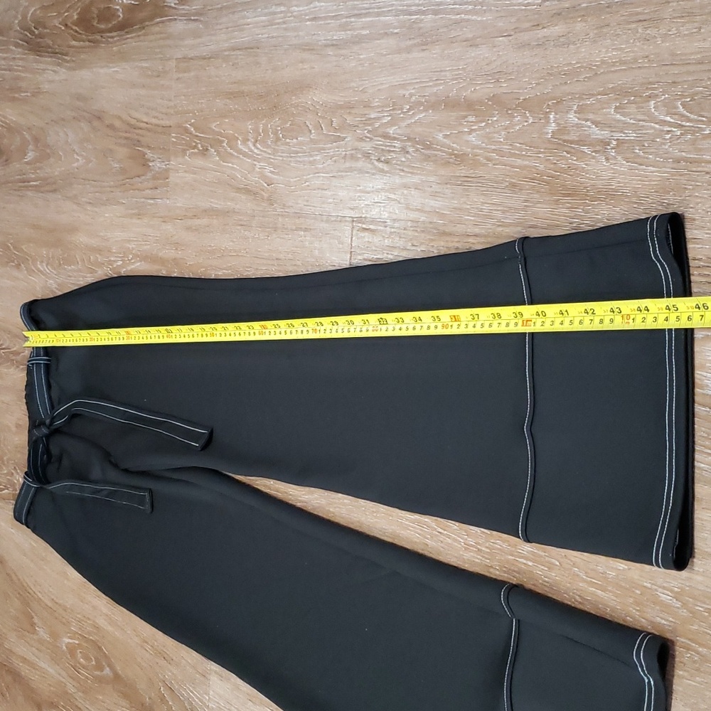 (L) NWT Revamped Flare Leg Pants Slim Evening Fancy Formal Office Minimalistic - Picture 2 of 12